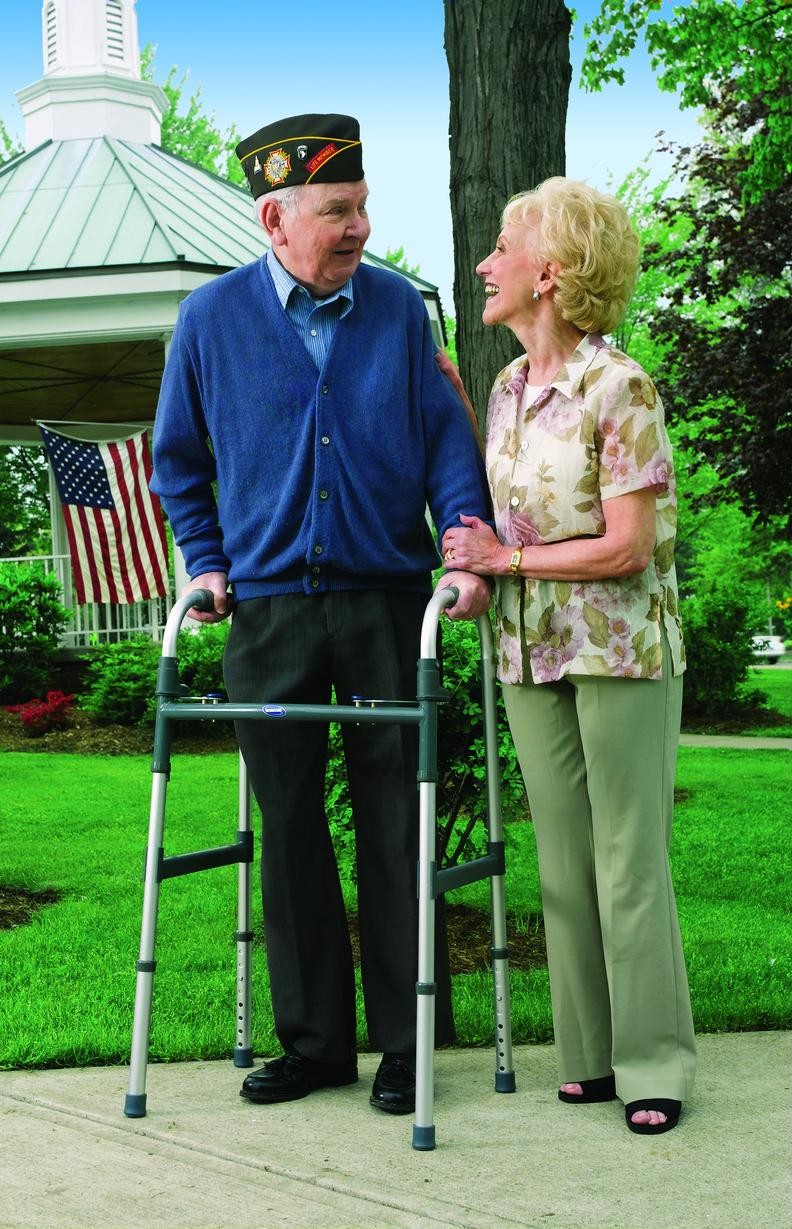 Invacare Walkers and Accessories: Dual Blue-Release Walker