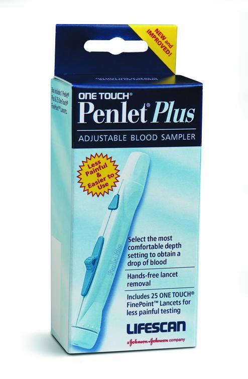 LifeScan Lancets Lancet Devices: Penlet Plus Adjustable Blood Sampler