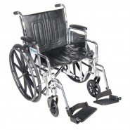 18" Light Wheelchair Rental; swing away footrests; 250 lb weight cap; $15/day