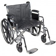 26" Bariatric Wheelchair Rental; 350 lb weight cap; $35/day